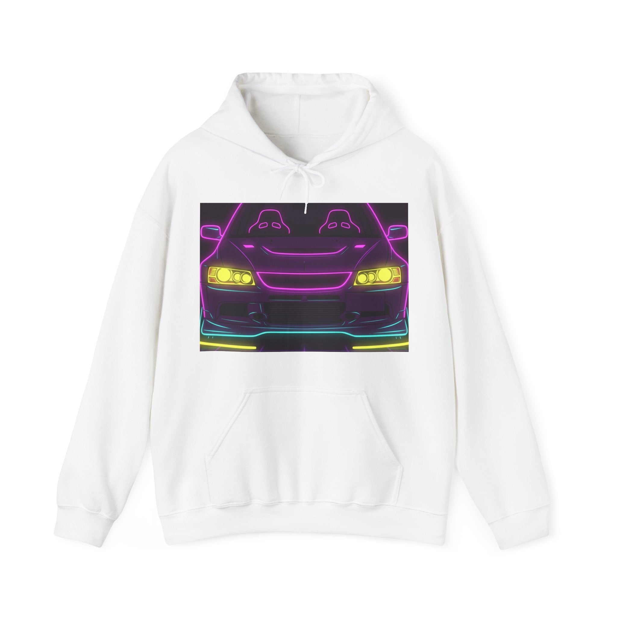 Mitsubishi Evo IX (2005-07) Neon Synthwave Unisex Hoodie
