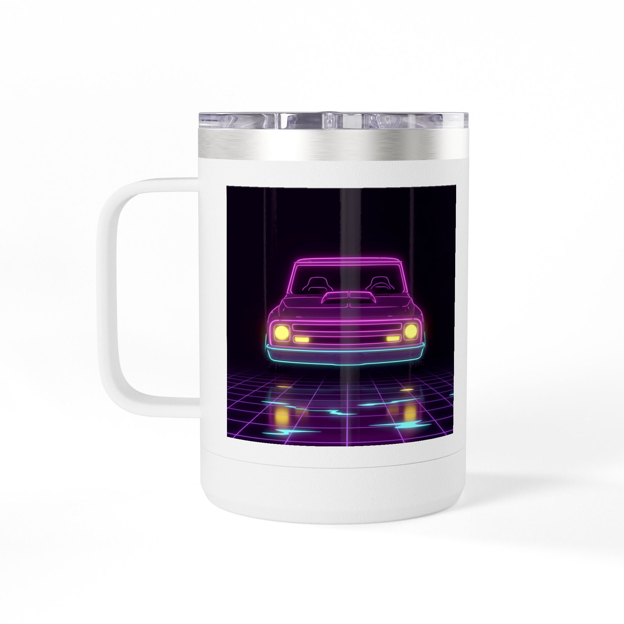 Chevy C10 Pickup (1967-72) Neon Synthwave Coffee Mug