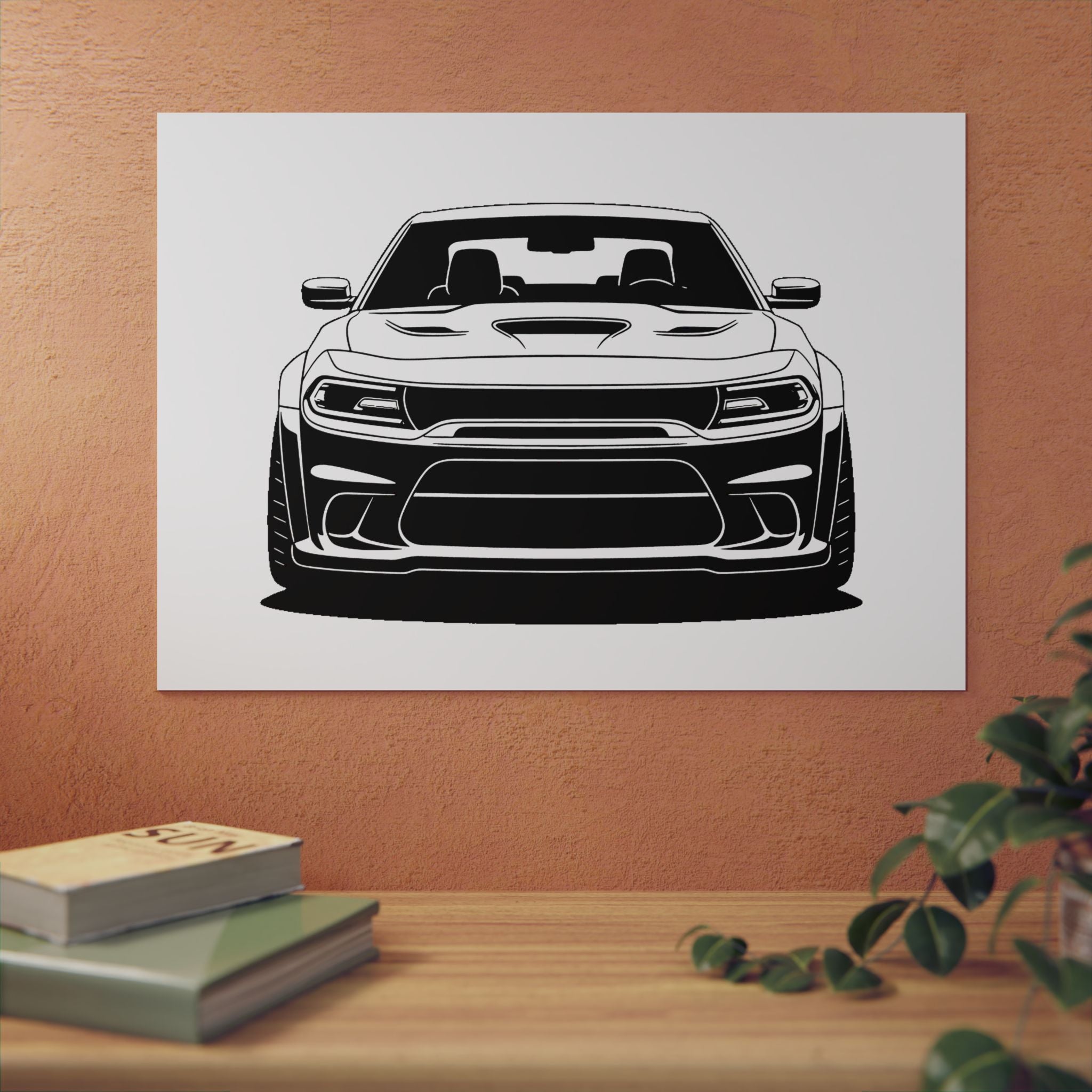 Dodge Challenger SRT Hellcat Metal Wall Sign