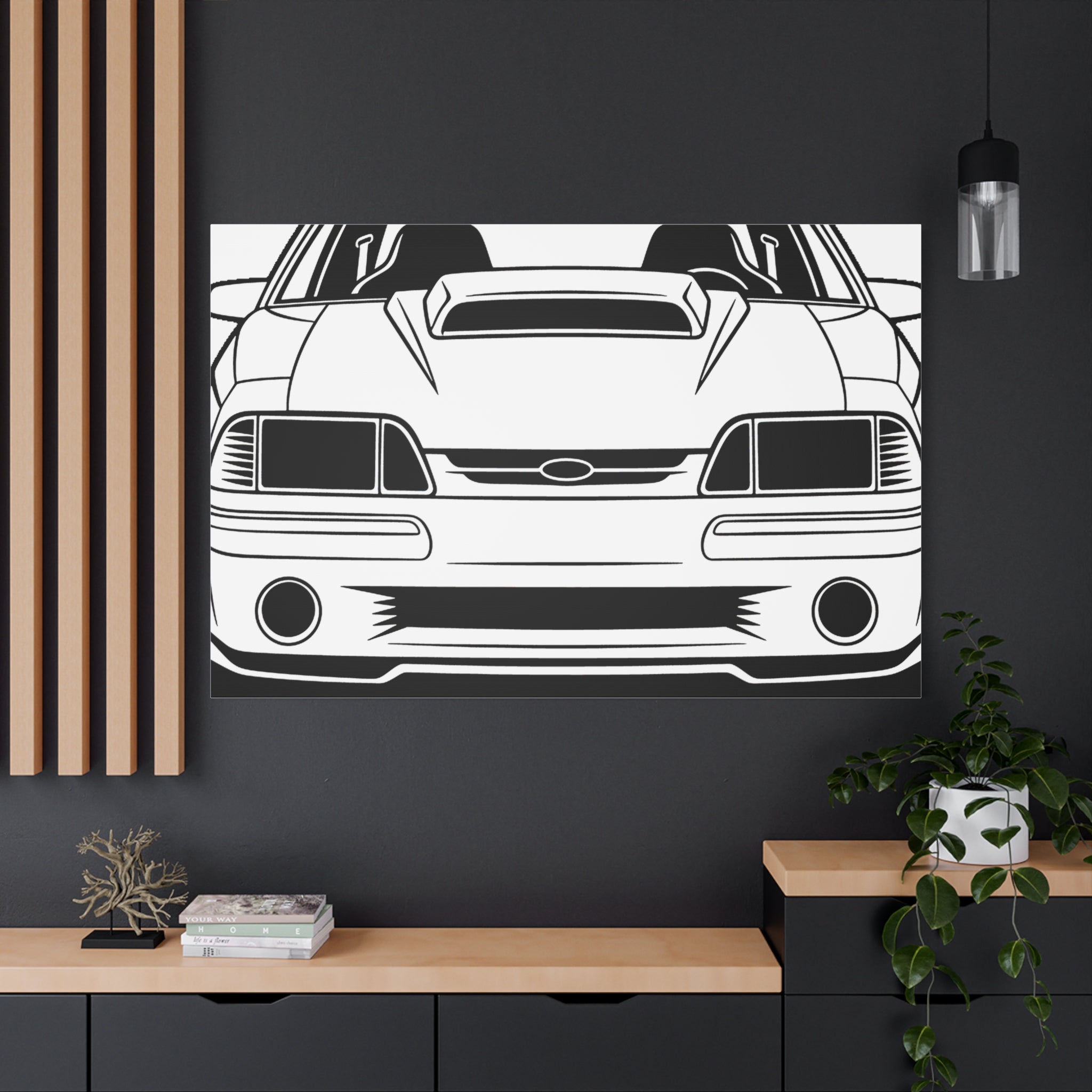 Ford Mustang Fox Body GT Canvas Wall Art