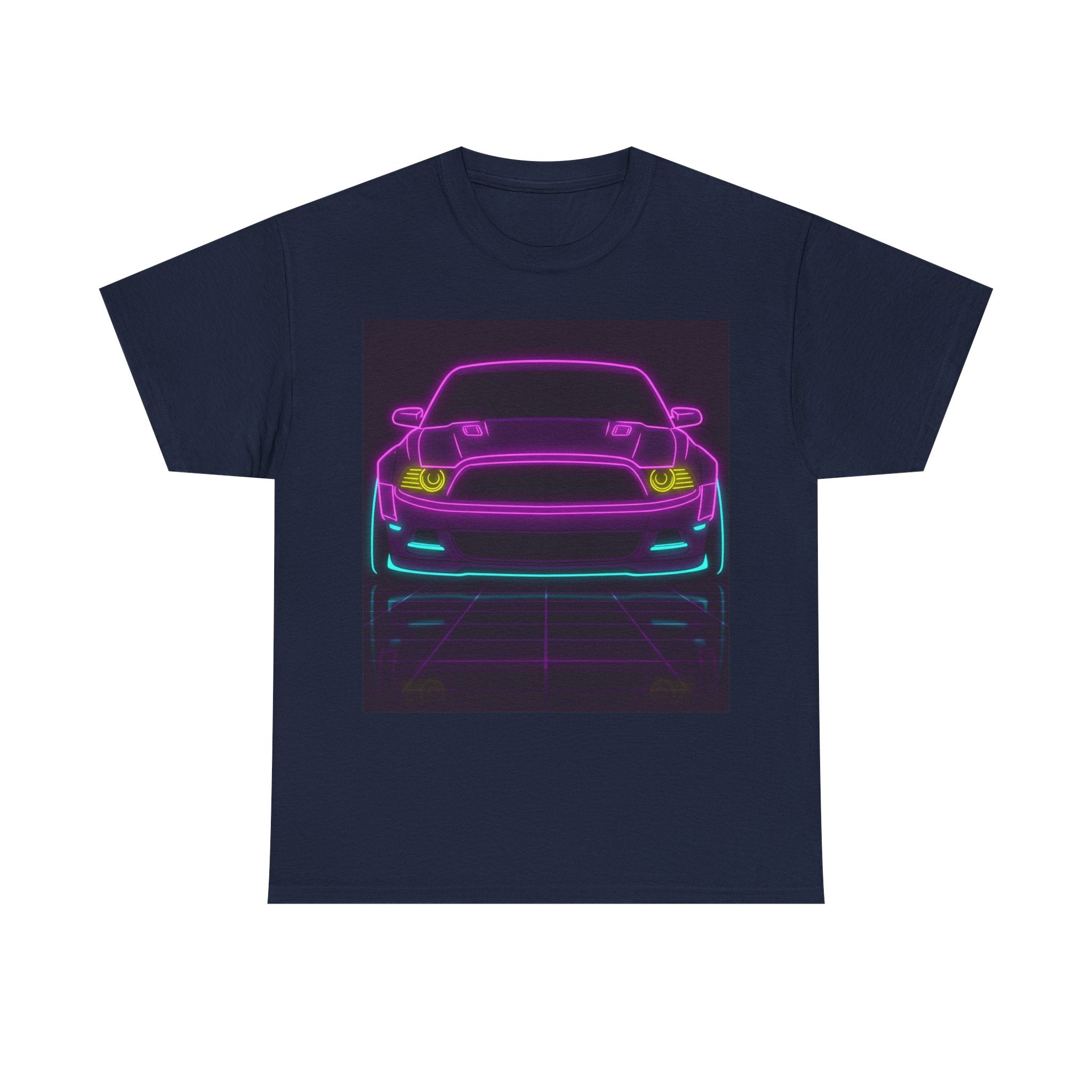 Ford Mustang GT (S197) Neon Synthwave Unisex Tee