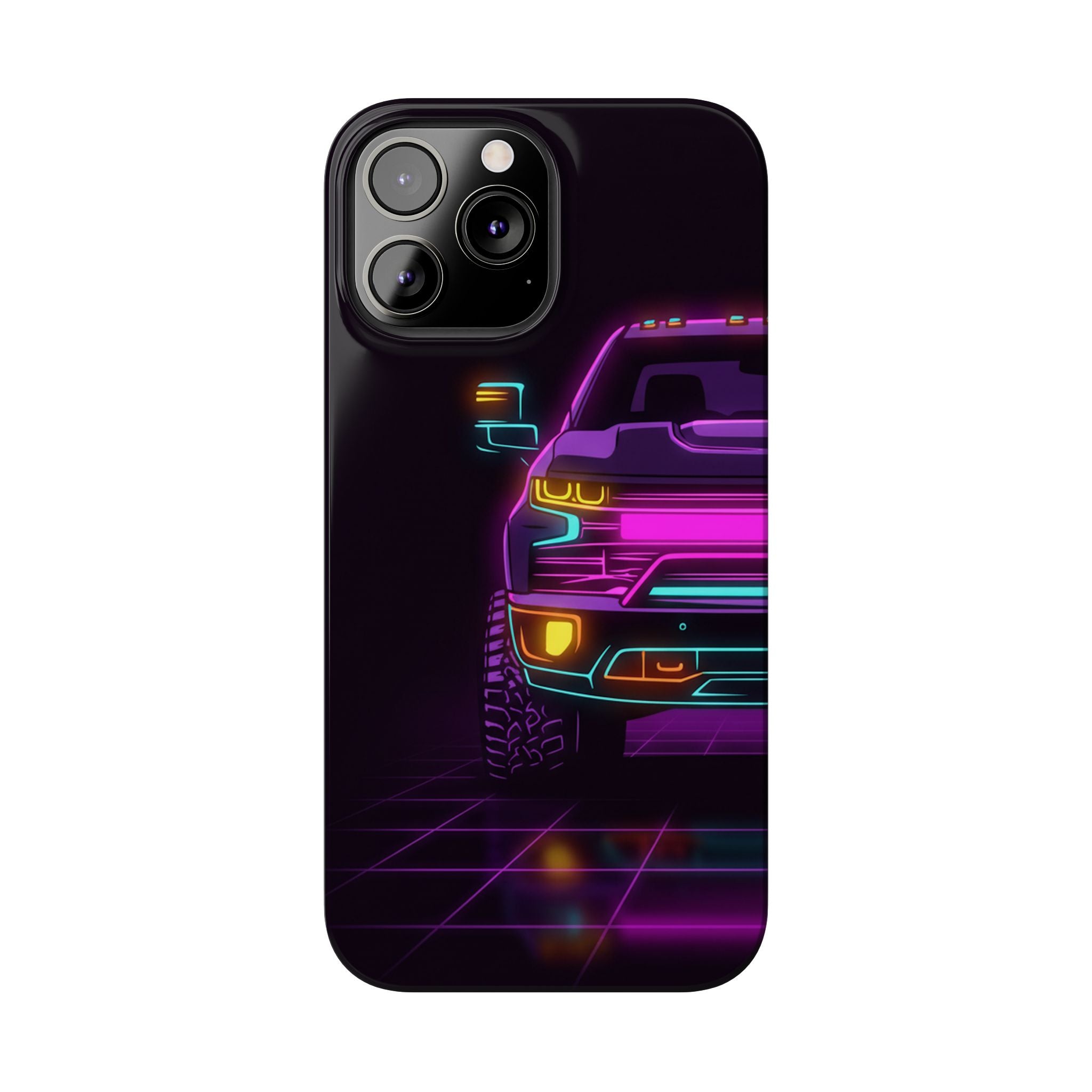 Chevy Silverado Trail Boss (2019+) Neon Synthwave Phone Case