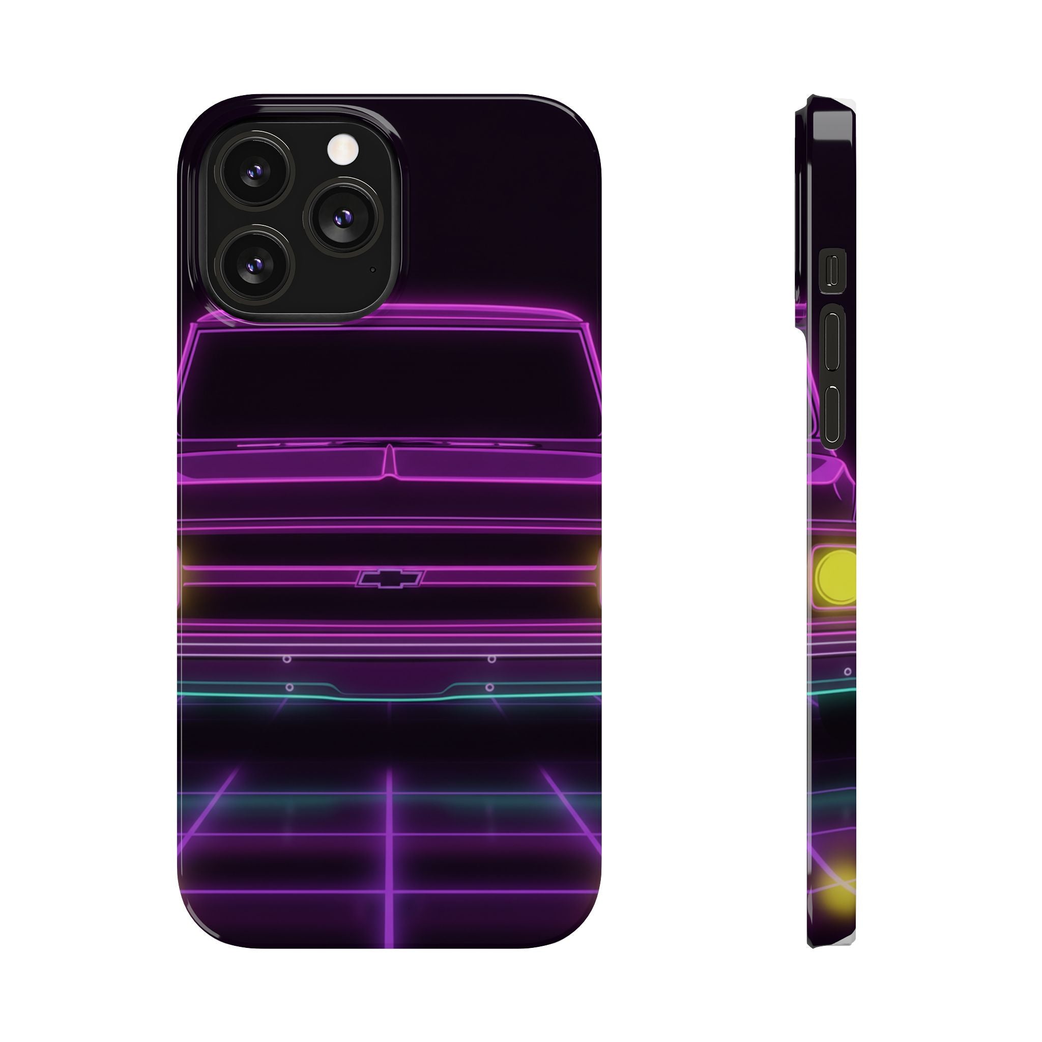 Chevy C10 Pickup (1967-72) Pro-Touring Neon Synthwave Phone Case