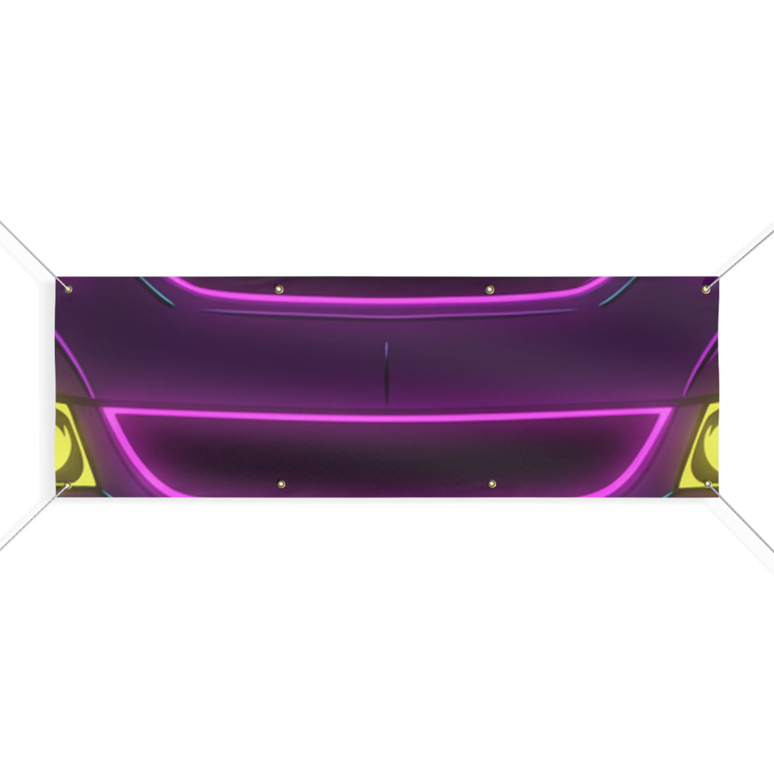 Mitsubishi Evo IX (2005-07) Neon Synthwave Banner