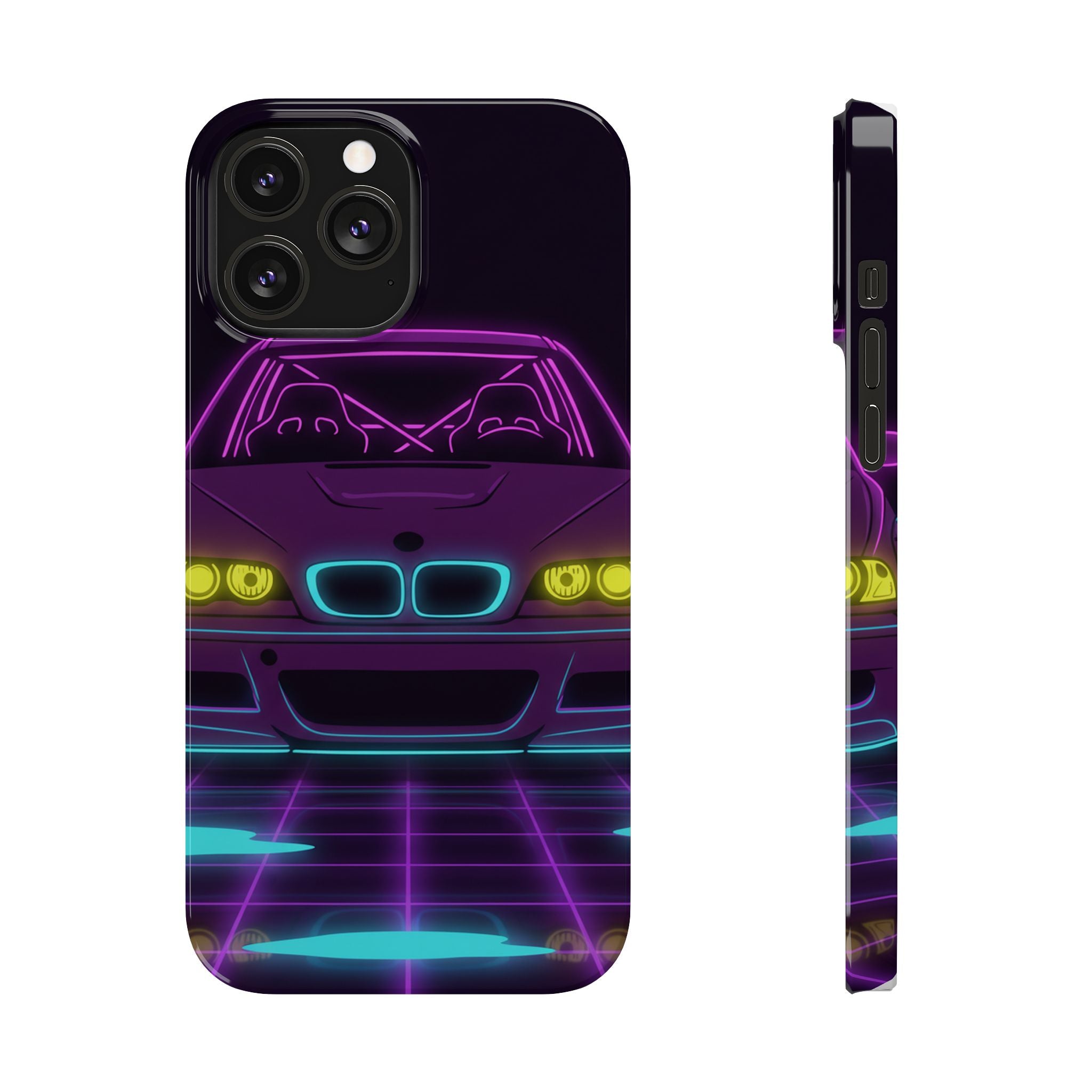 BMW E46 M3 (2000-06) Neon Synthwave Phone Case