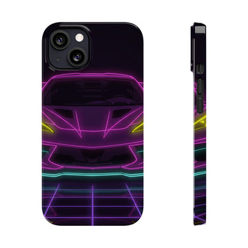 Corvette C8 (2020+) Neon Synthwave Phone Case