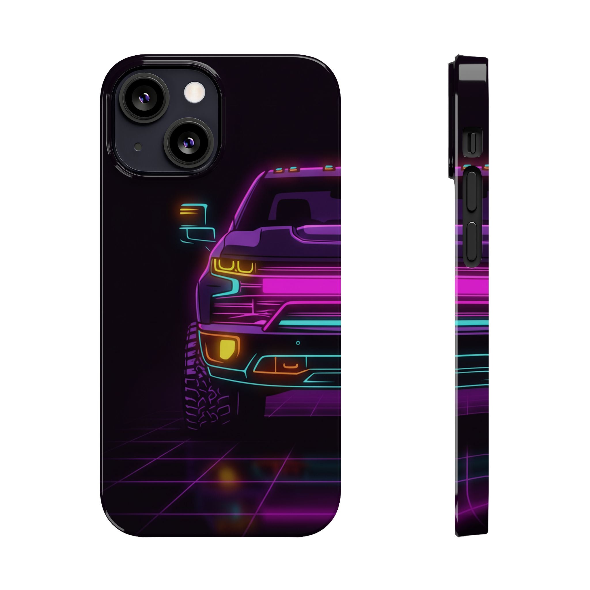 Chevy Silverado Trail Boss (2019+) Neon Synthwave Phone Case