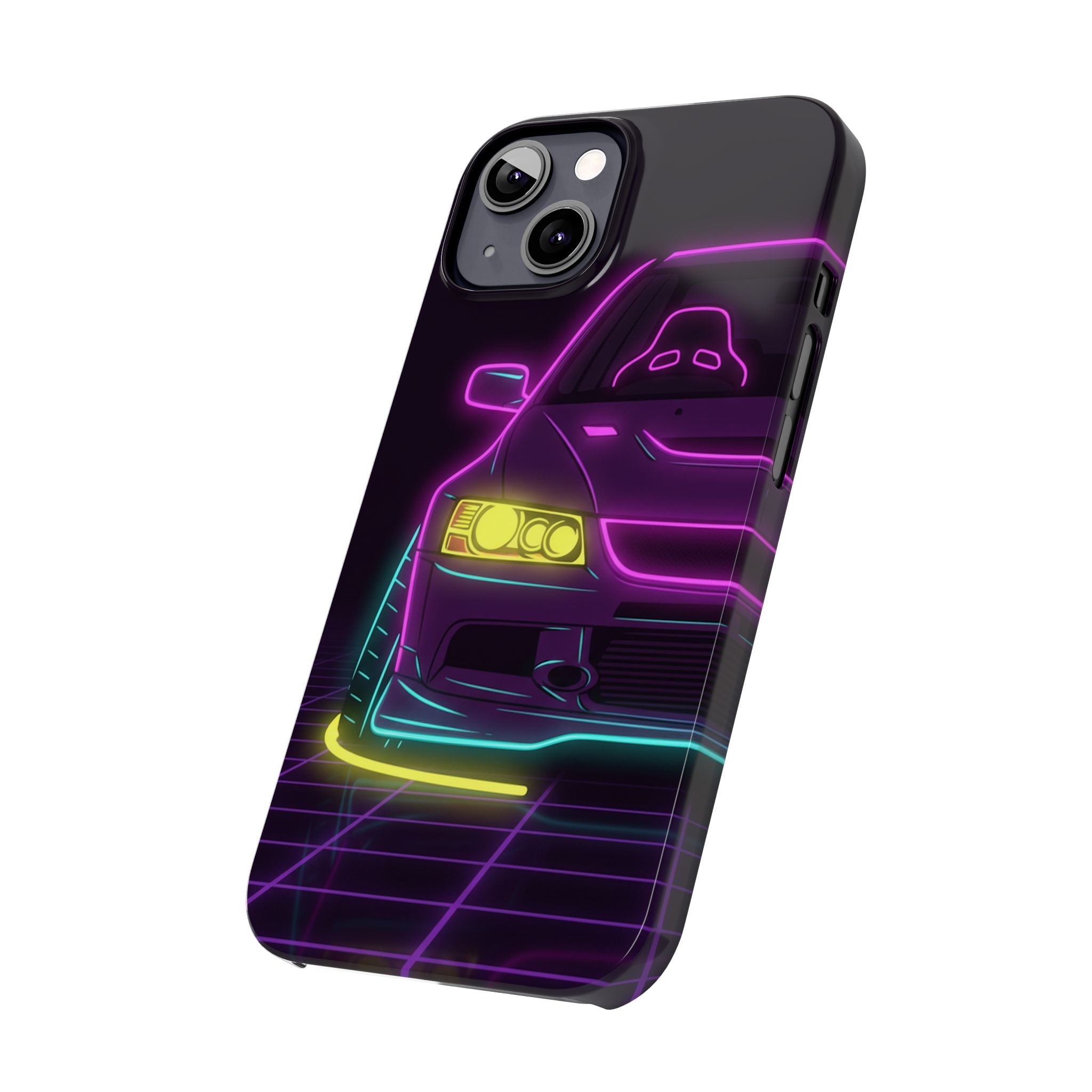 Mitsubishi Evo IX (2005-07) Neon Synthwave Phone Case