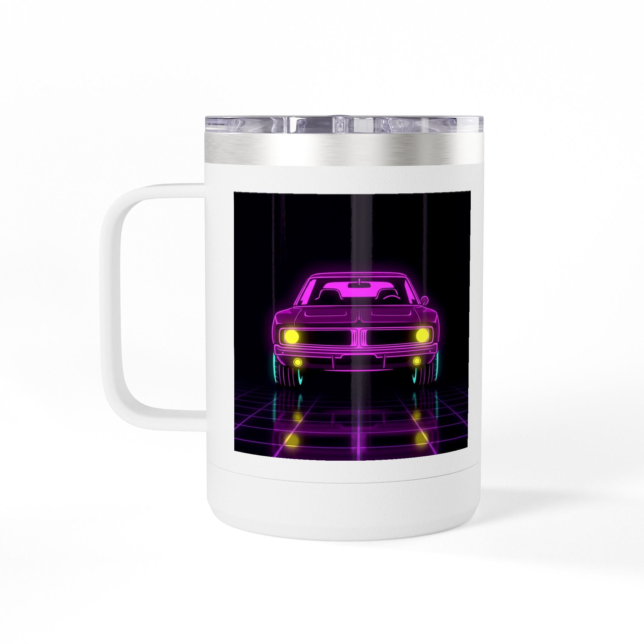 Dodge Charger R/T (1968-70) Resto-Mod Neon Synthwave Coffee Mug