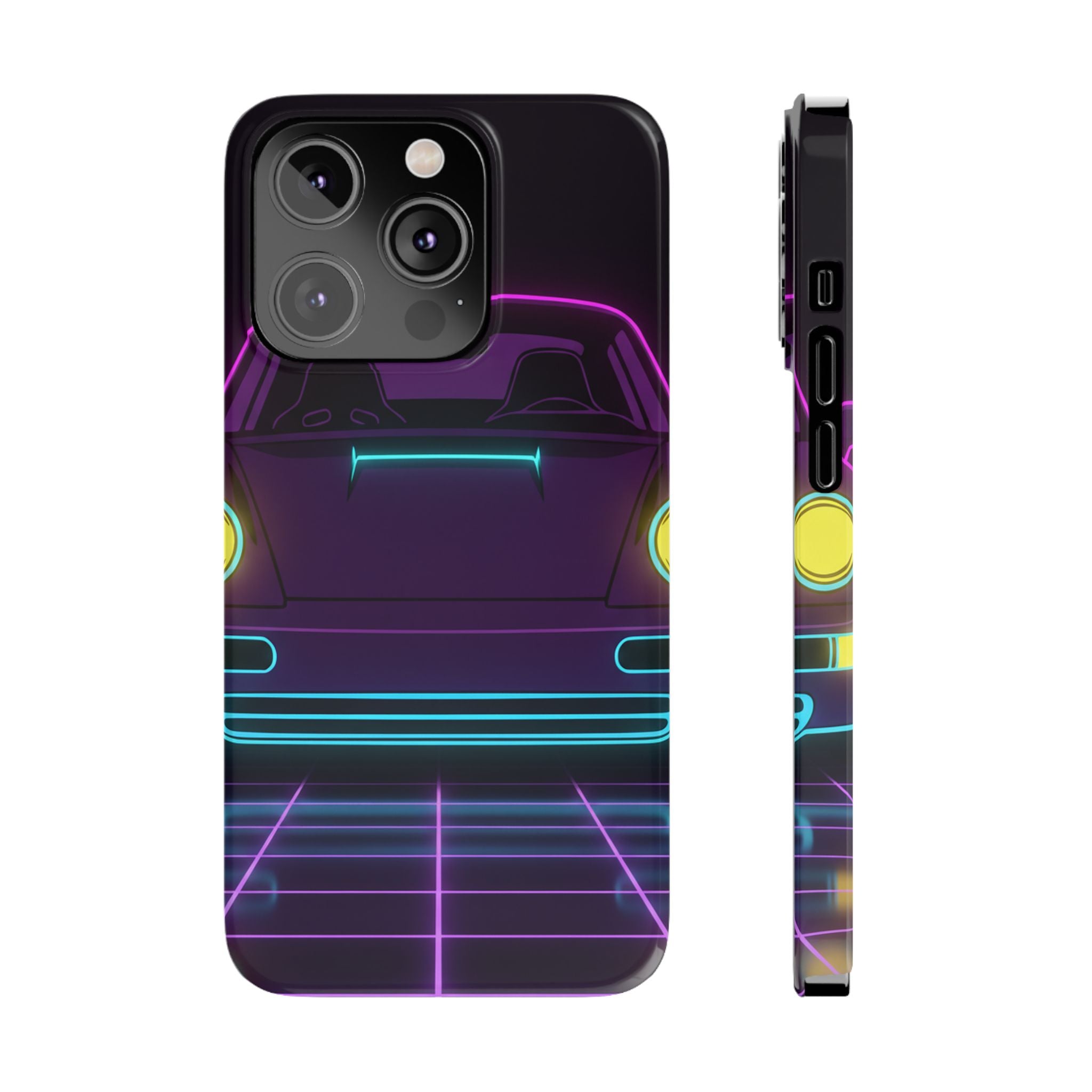 Porsche 964 Singer Neon Synthwave Phone Case