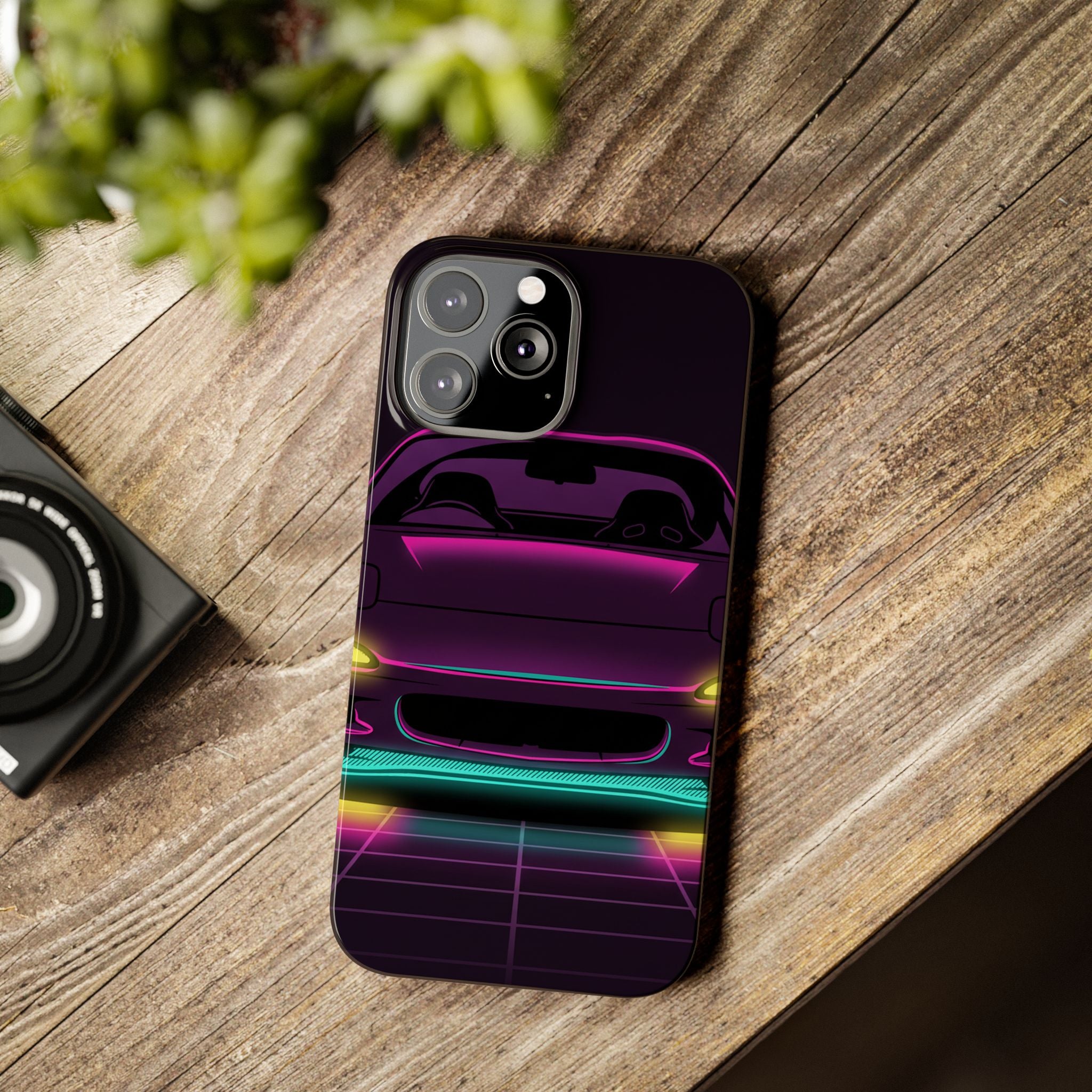 Mazda RX-7 FD Neon Synthwave Phone Case