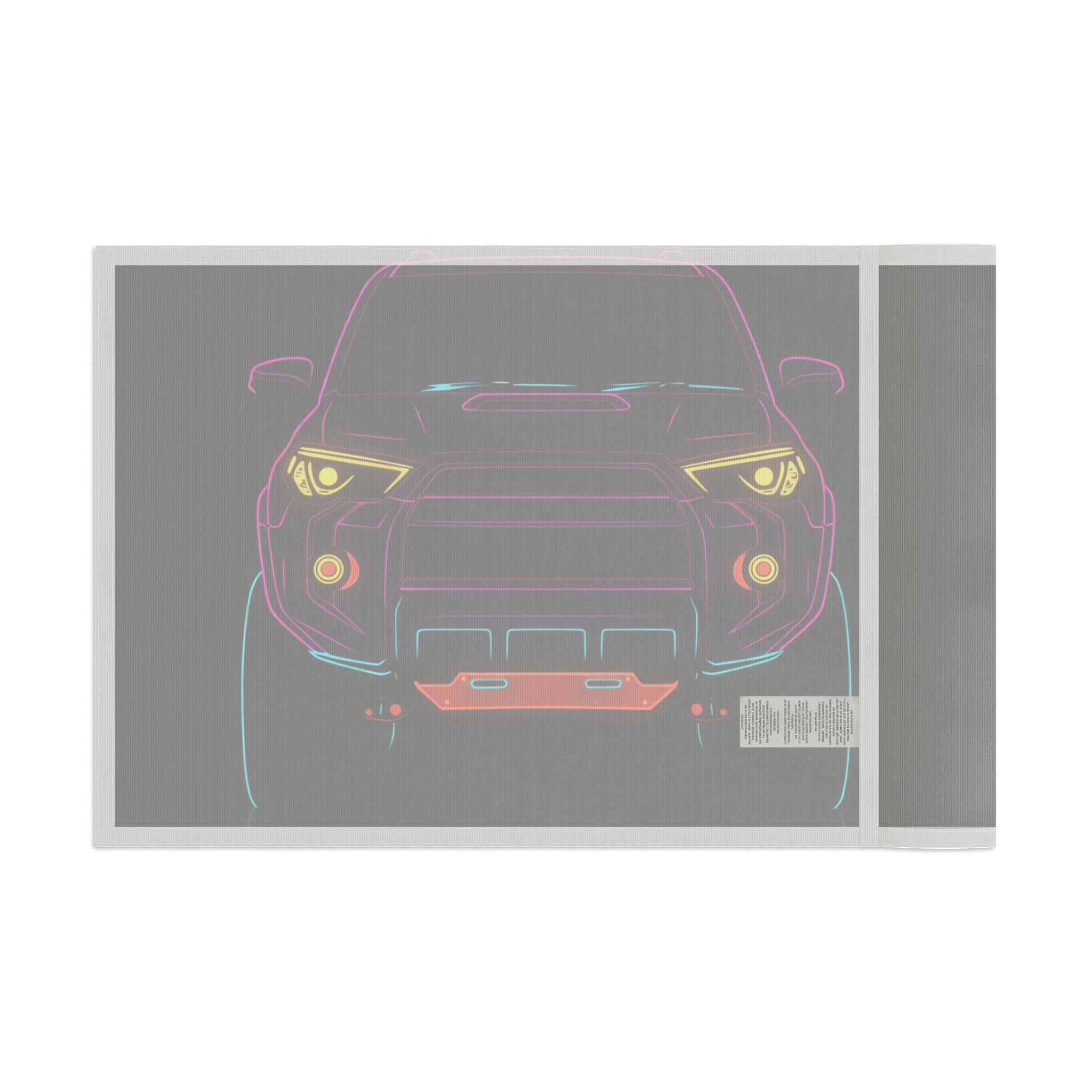 Toyota 4Runner TRD Pro Neon Synthwave Garage Flag