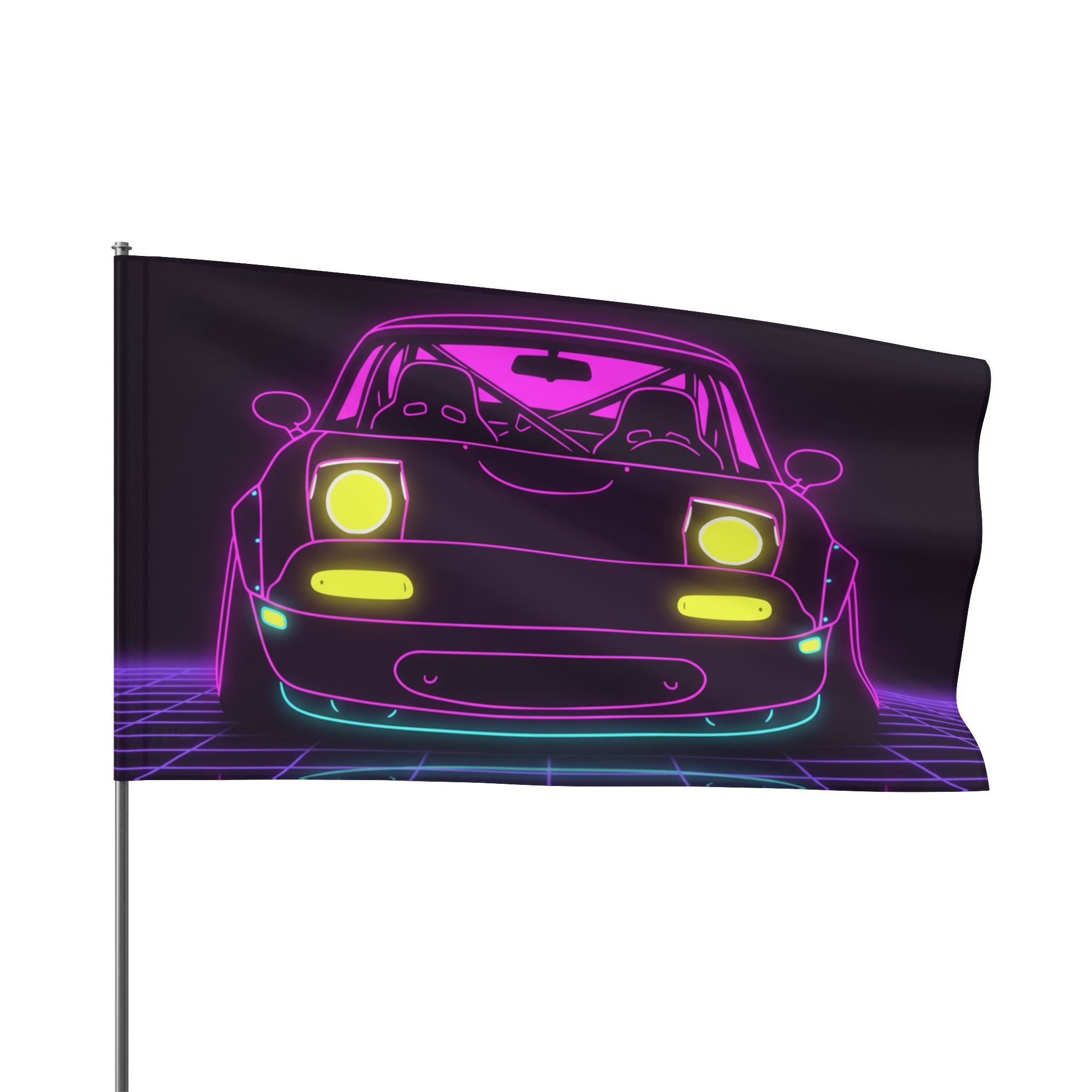 Mazda Miata NA (1989-97) Neon Synthwave Garage Flag
