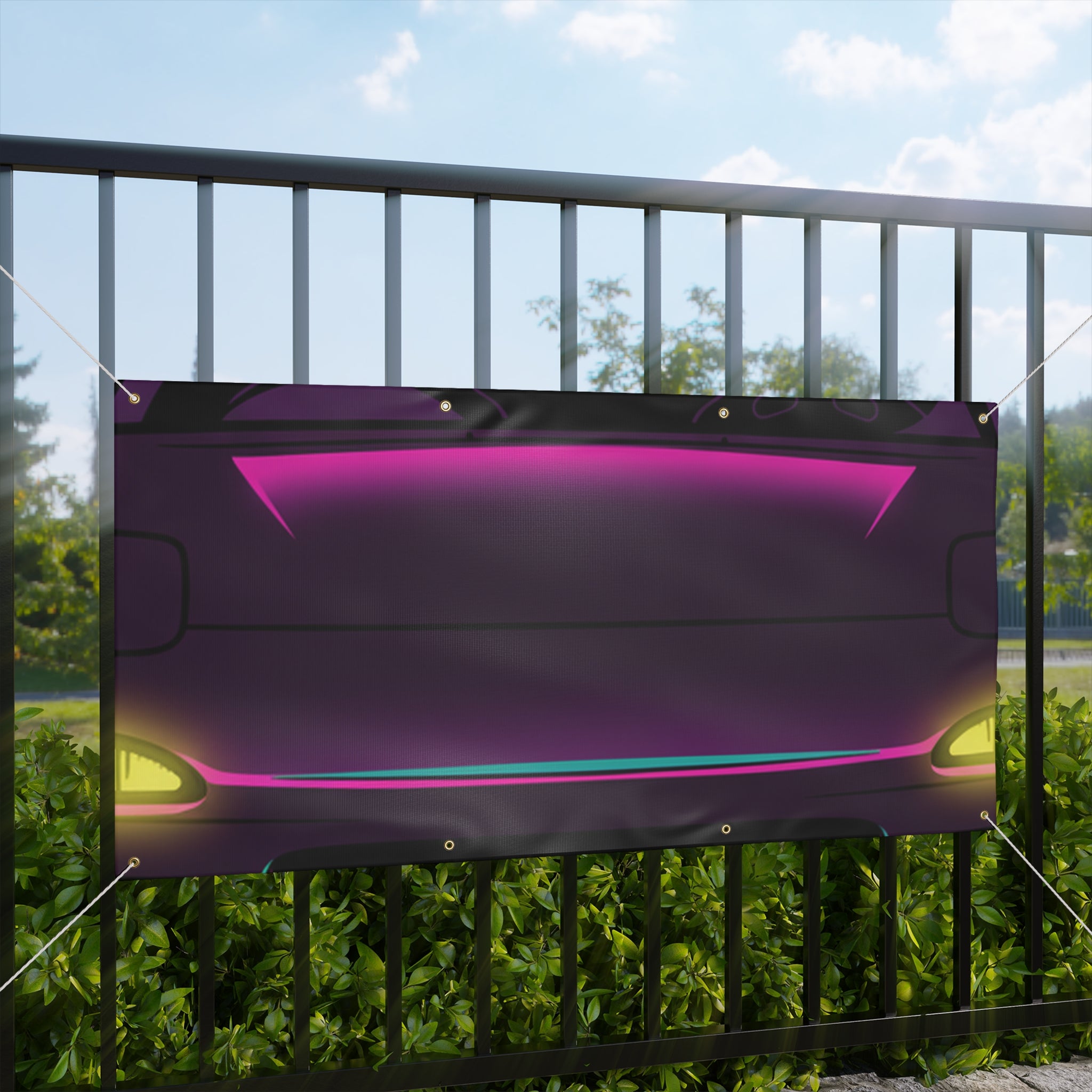 Mazda RX-7 FD Neon Synthwave Banner