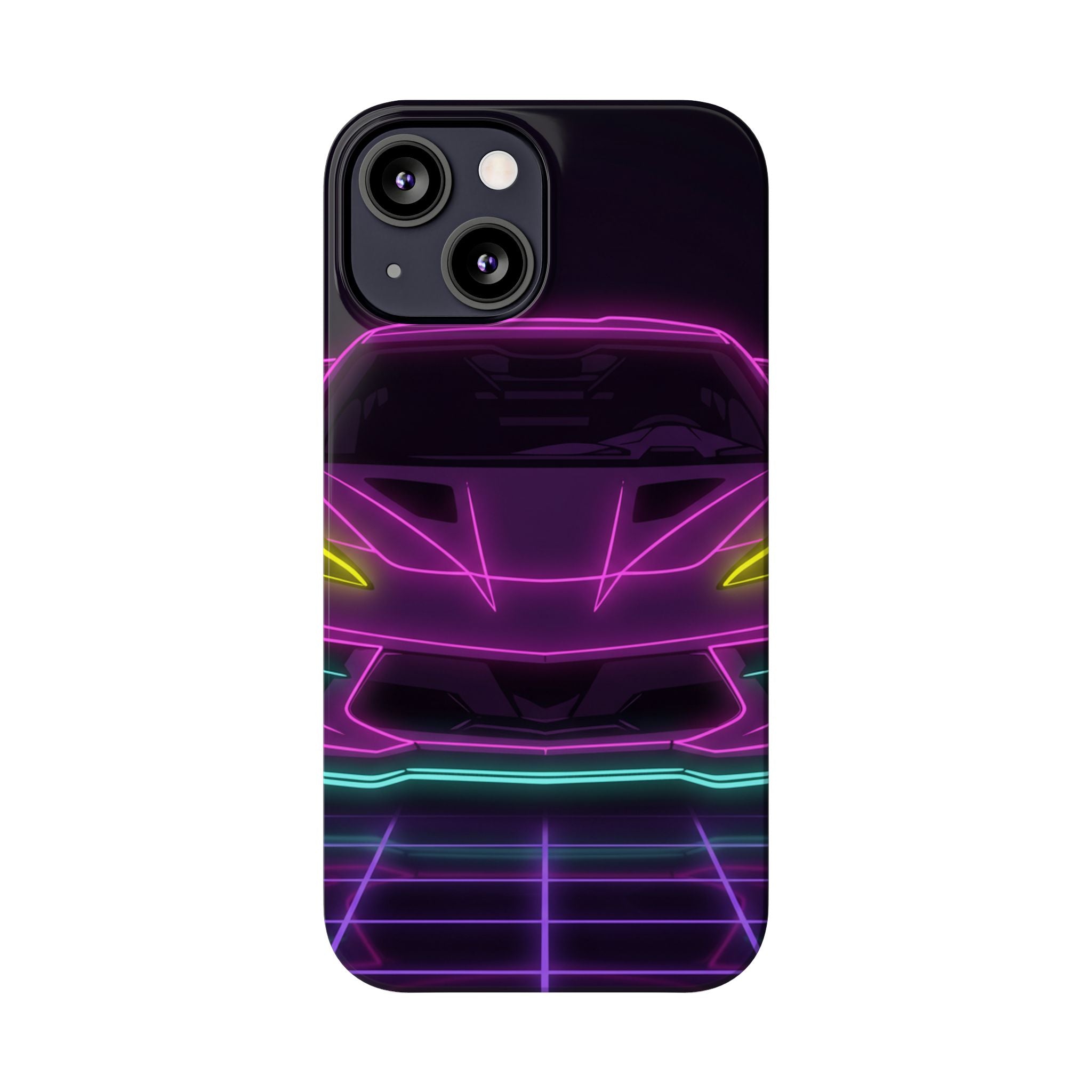 Corvette C8 (2020+) Neon Synthwave Phone Case