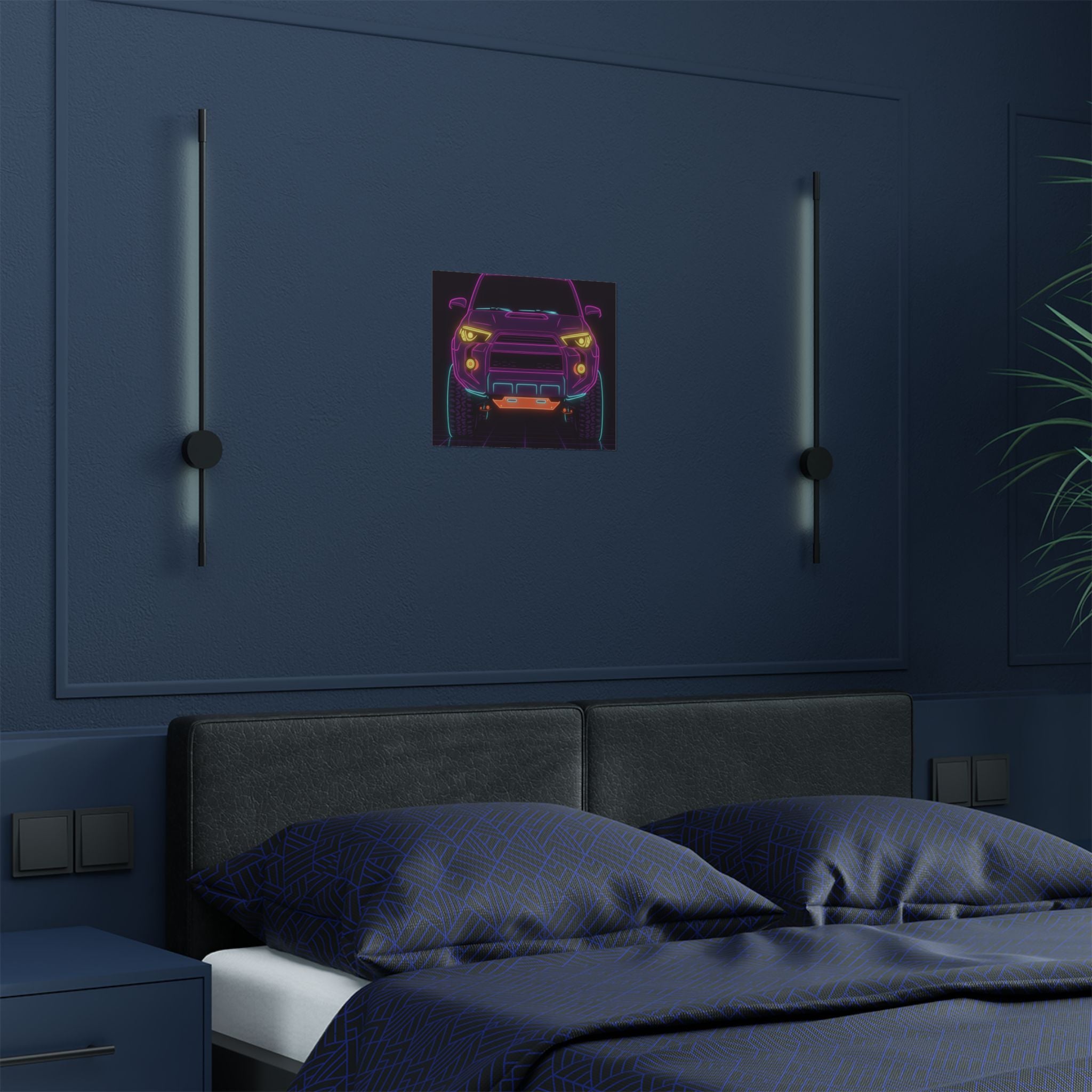 Toyota 4Runner TRD Pro Neon Synthwave Poster