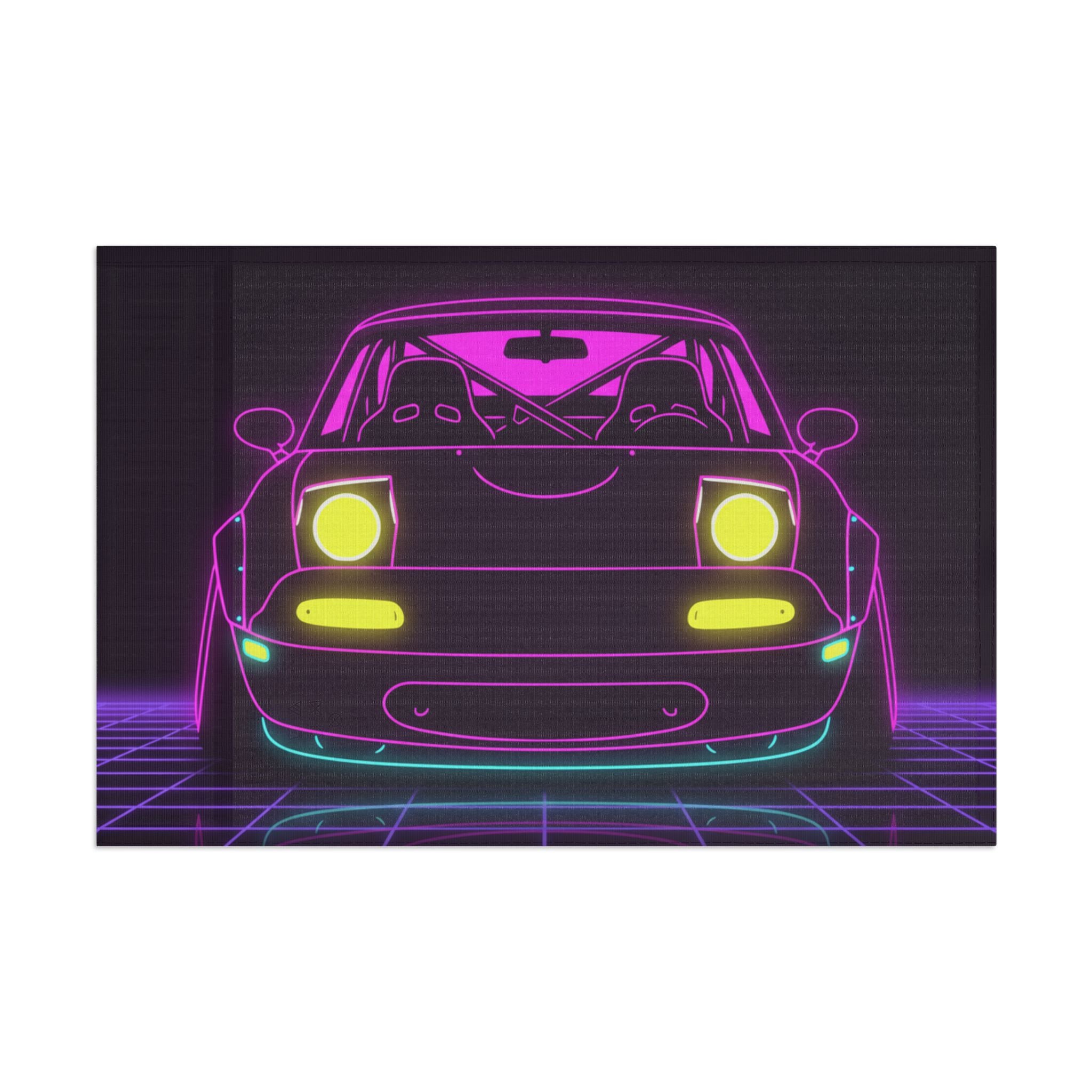 Mazda Miata NA (1989-97) Neon Synthwave Garage Flag