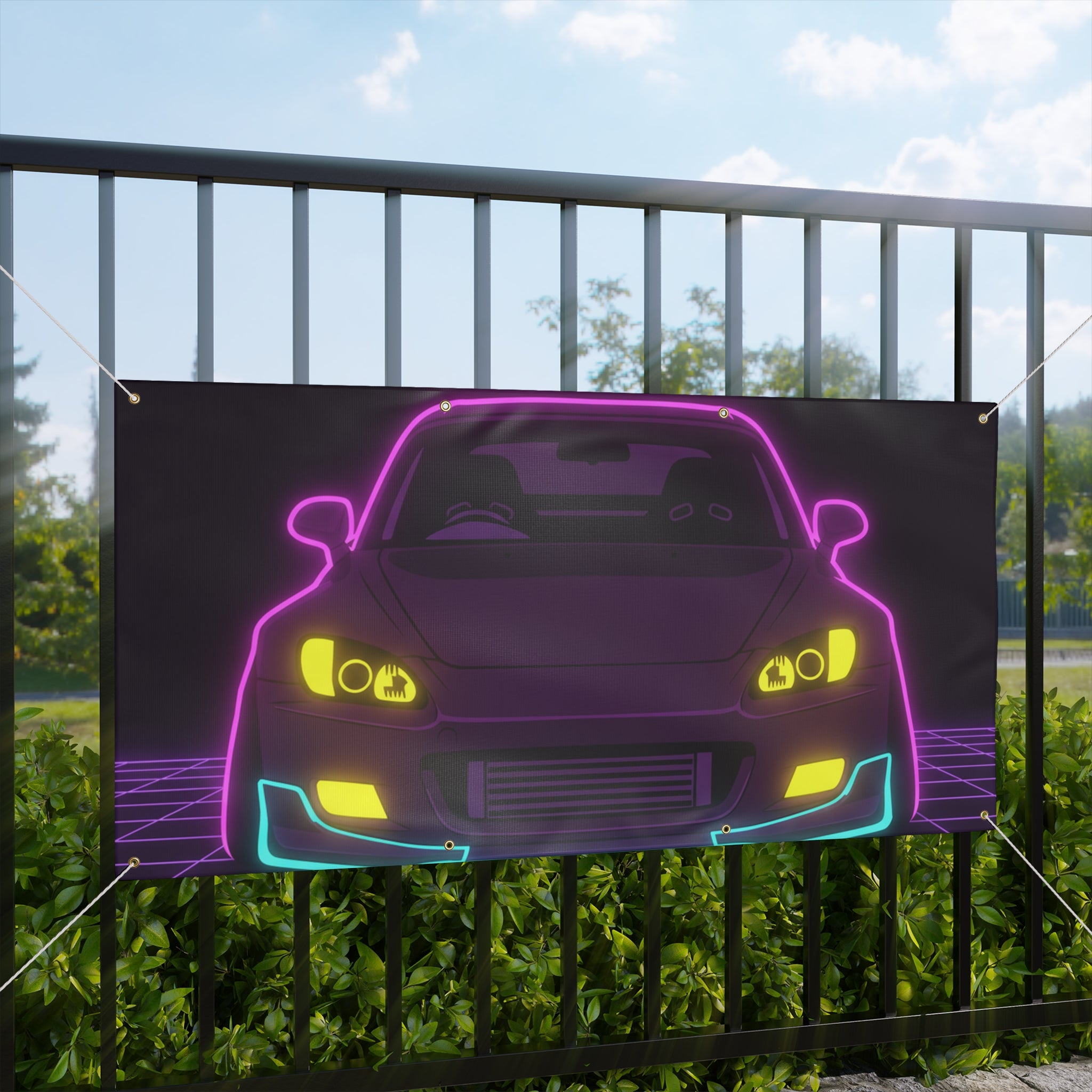 Honda S2000 (1999-09) Neon Synthwave Banner