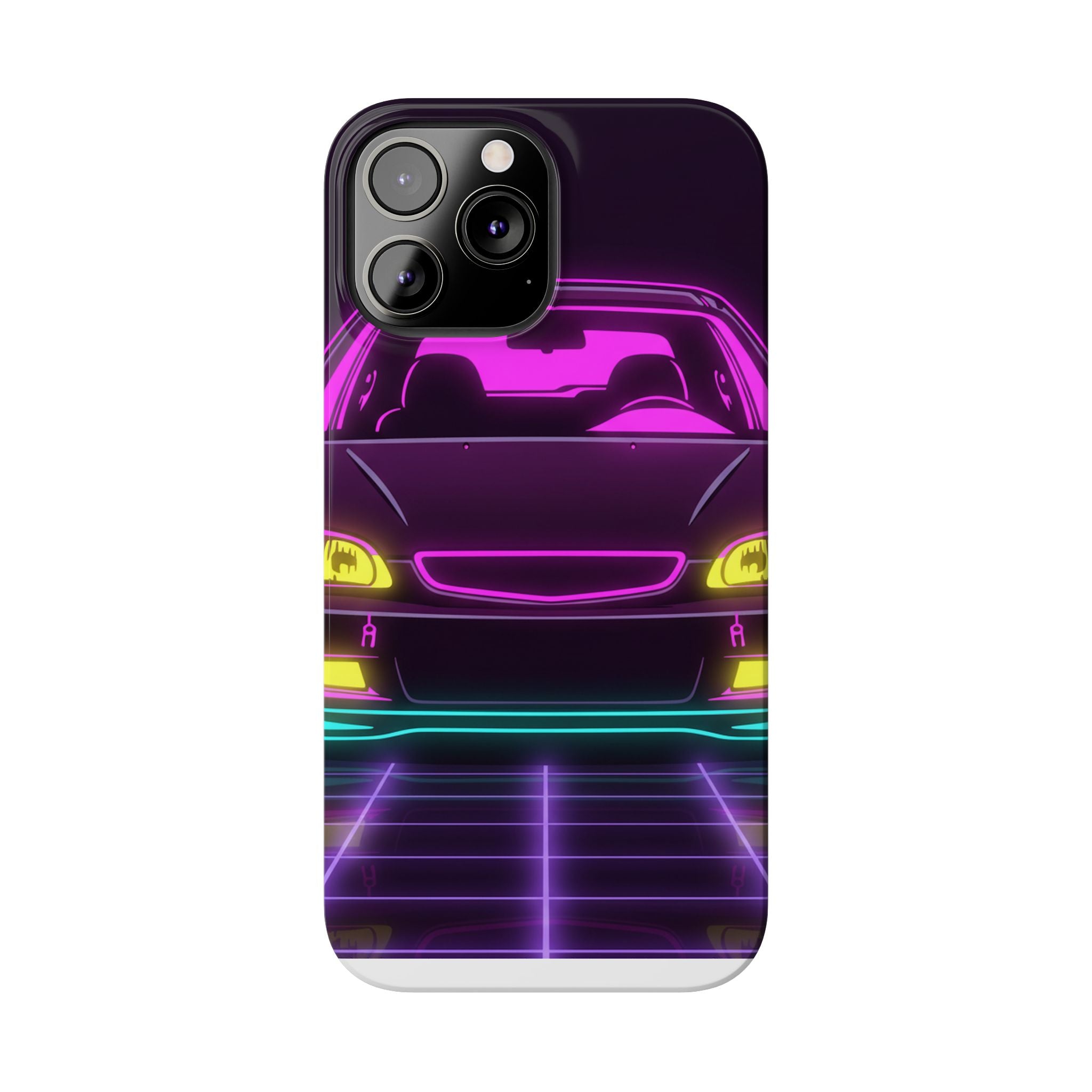 Honda Civic EK Hatch Neon Synthwave Phone Case